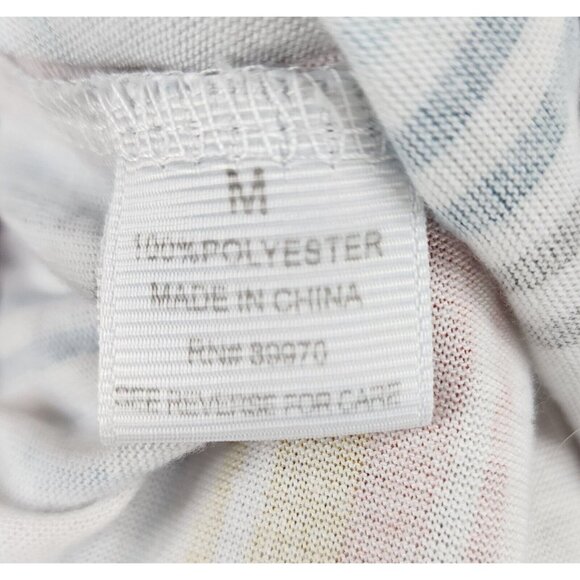 Eden & Olivia Shirt0 Womens Medium Striped Casual Button Up Sleeveless Blouse - Picture 11 of 12